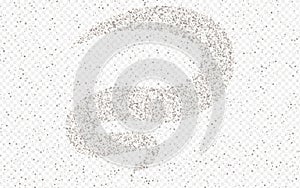 Silver Dot Bright Transparent Background. Light