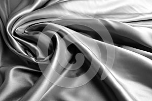 Silver drape satin