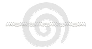 Silver drops decorative ornament line vector design