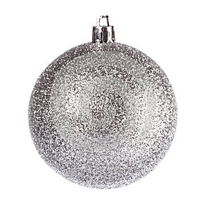 Silver dull christmas ball