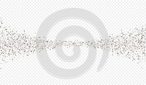 Silver Dust Vector Transparent Background. Happy