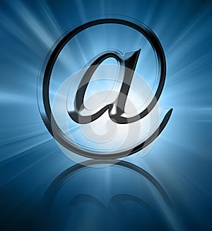 Silver email symbol