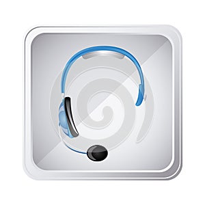 silver emblem headphone service icon