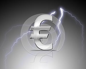 Silver euro sign