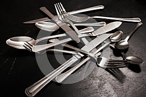 Silver flatware set afterparty cleaning