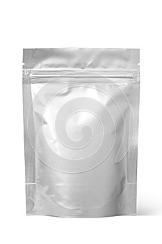 Silver foil zipper bag packaging photo