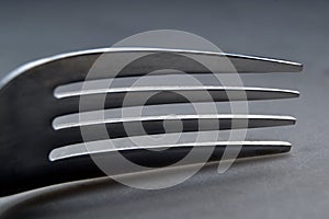 Silver fork details.