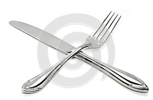 Silver Fork and Knife Cross