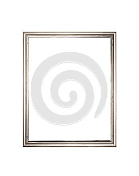 Silver frame on a white background