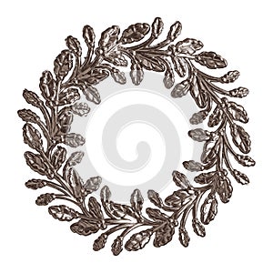 Silver frame wreath for paintings, mirrors or photo isolated on white background. Design element with clipping path