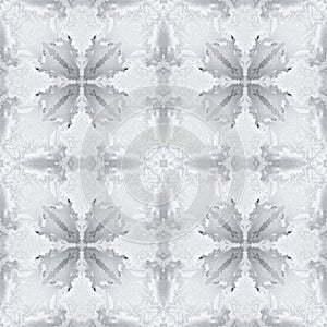 Silver Frost Winter Seamless Background Pattern Tile