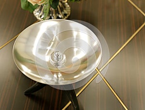 Silver fruit bowl