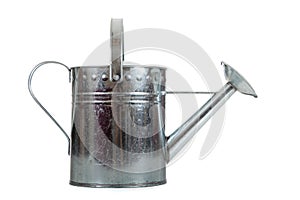 Silver Galvanized watering can photo