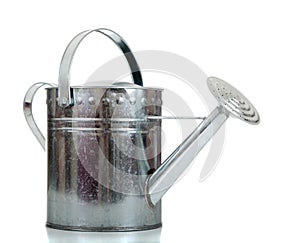 Silver Galvanized watering can