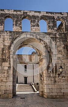 Silver Gate of the Diocletian`s Palace, Split, Croatia