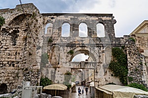 Silver gate, east entrance of the Diocletian s Palace in Split, Croatia