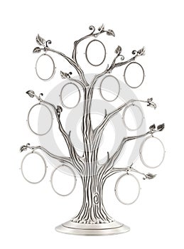 Silver genealogical family tree