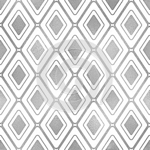 Silver geometric seamless pattern. Abstract background with subtle squares shape. Modern stylish silver texture. Graphic element p