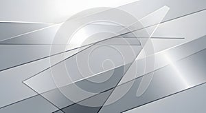Silver geometric shapes abstract background