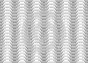 Silver geometric water waves background, vector illustration