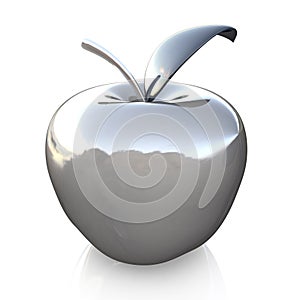 Silver glass apple