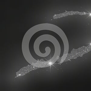 Silver glitter Abstract Design on Dark Background ,