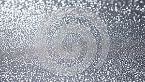 Silver glitter reflecting light creating festive background