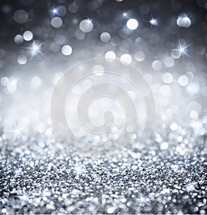 Silver glitter - shiny for Christmas photo