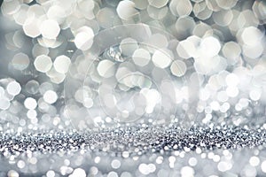 silver glitter texture. Christmas background