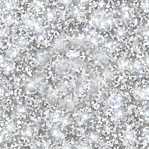 Silver Glitter Texture, Seamless Sequins Pattern