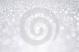 Silver Glitter Winter Christmas Background photo