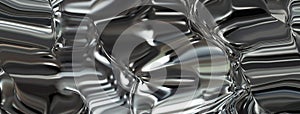 Silver glowing metal steel alloy background for modern industry technology banner background