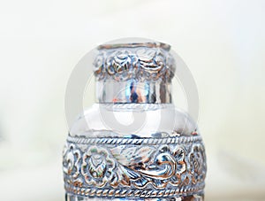 Silver goblets bottle