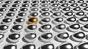 Silver and gold eggs