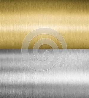 Silver and gold metal textures