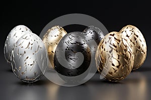 Silver golden eggs. Generate AI