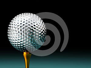 Silver golf ball