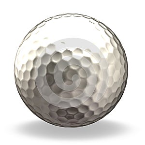 Silver golf ball