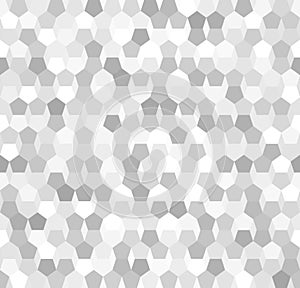 Silver gradient pentagon pattern. Seamless vector background