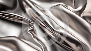 Silver Gray Draped Fabric Texture Background