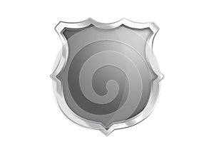 Silver Gray shield icon isolated on white background