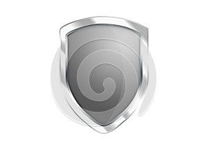 Silver Gray shield icon isolated on white background