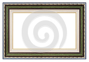 Silver and green frame