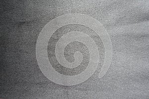 Silver grey artificial suede fabric surface from above