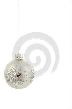 Silver hanging Christmas ornament