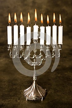 Silver hanukkah photo