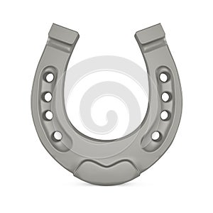 Silver Horseshoe isolated on white