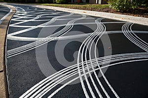 Silver intersecting streamlines on black background