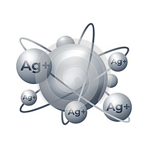 Silver ions emblem - Ag plus antibacterial effect