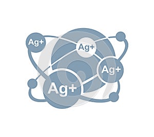 Silver ions emblem - Ag plus antibacterial effect